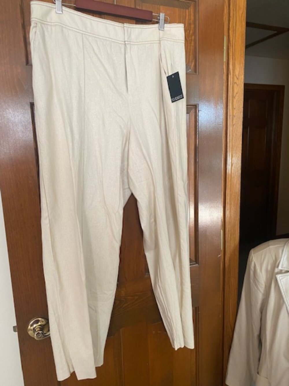 Eloquii Women's Plus Size Ivory Trousers
